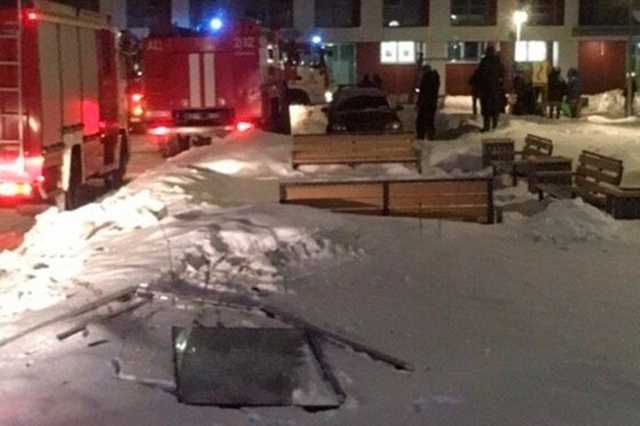 Момент взрыва в жилом доме в Балашихе попал на видео
