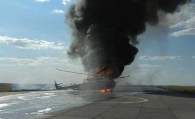 Трое человек пострадали при крушении военного вертолета Ми-8 под Саратовом