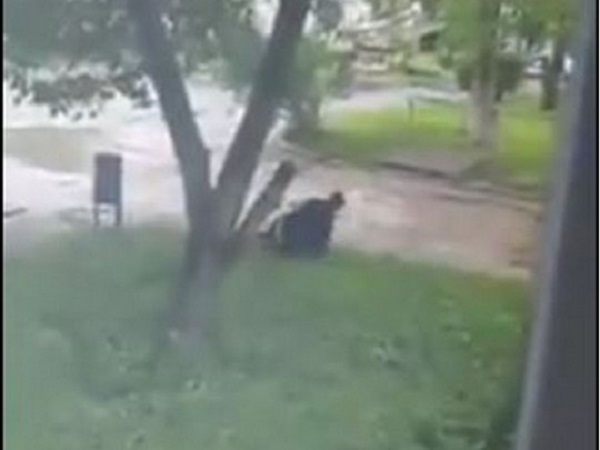 В сети показали момент ранения одного из участников перестрелки в Броварах