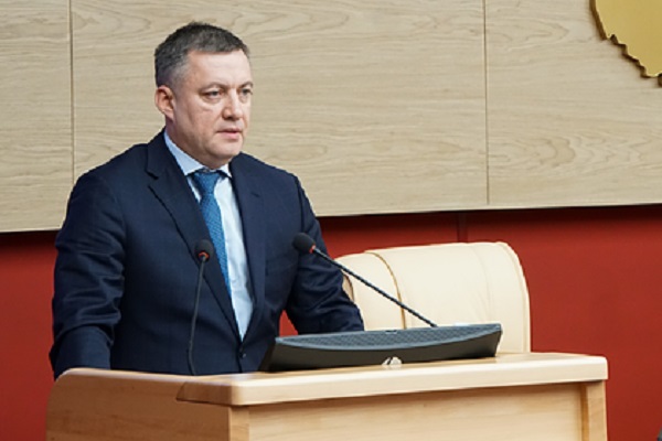 Кобзев обратился к жителям Иркутской области и дал слово офицера