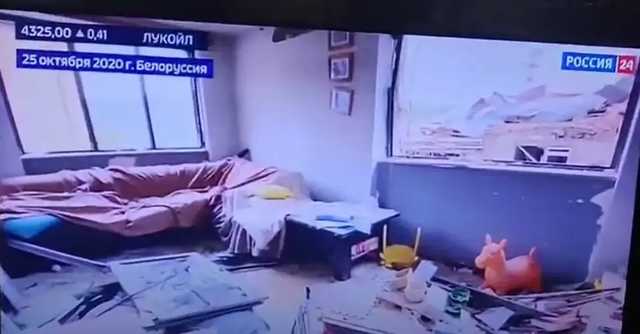 Российские пропагандисты показали кадры разрушений из Карабаха в сюжете о протестах в Беларуси
