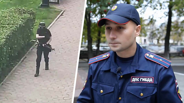 Полицейский на видео рассказал о своем разговоре с напавшим на пермский вуз