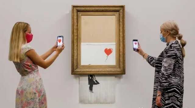 Самоуничтожающуюся картину загадочного Бэнкси продали с молотка на Sotheby’s за $25 миллионов
