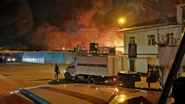 Появилось видео из российской колонии после пожара с одним погибшим