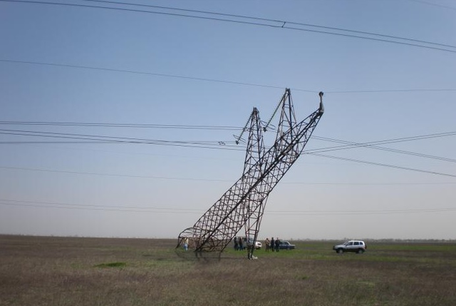В Курской области совершён подрыв ещё одной опоры ЛЭП