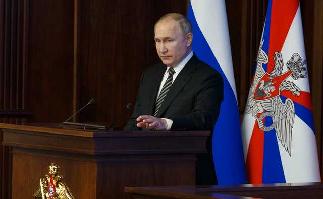 Путин выступил на расширенном заседании коллегии Минобороны