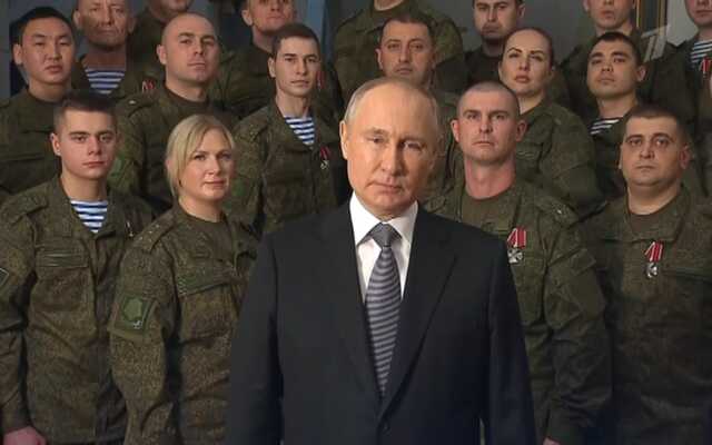 Новогоднее обращение Путина из штаба Южного военного округа
