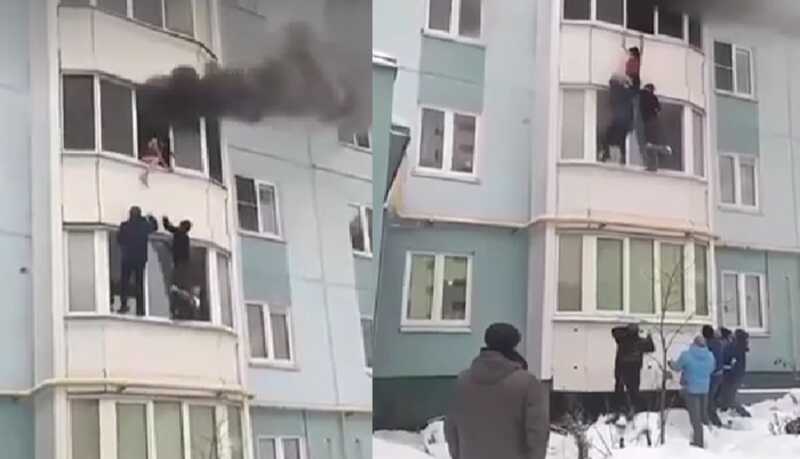 В Ярославле прохожие спасли ребëнка и беременную женщину из горящей квартиры