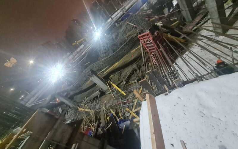 Рабочий погиб на западе Москвы во время обрушения свежего бетонного перекрытия