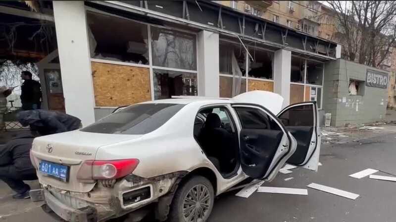 Появилось видео с места покушения на начальника полиции Мариуполя