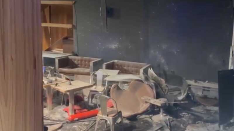 СК показал видео с места взрыва в кафе в Петербурге
