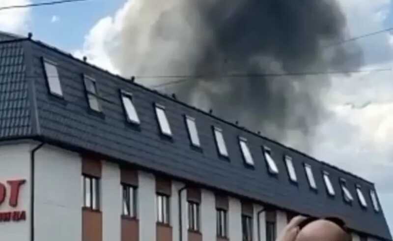 Появилось видео взрыва вертолета в Клинцах