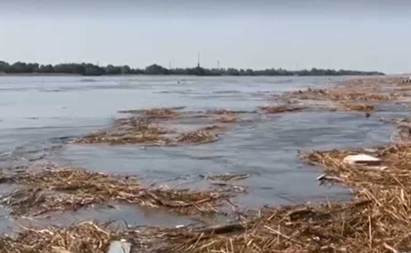 Видео последствий разрушения Каховской ГЭС