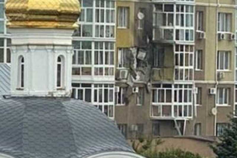 Момент взрыва беспилотника в Воронеже попал на видео
