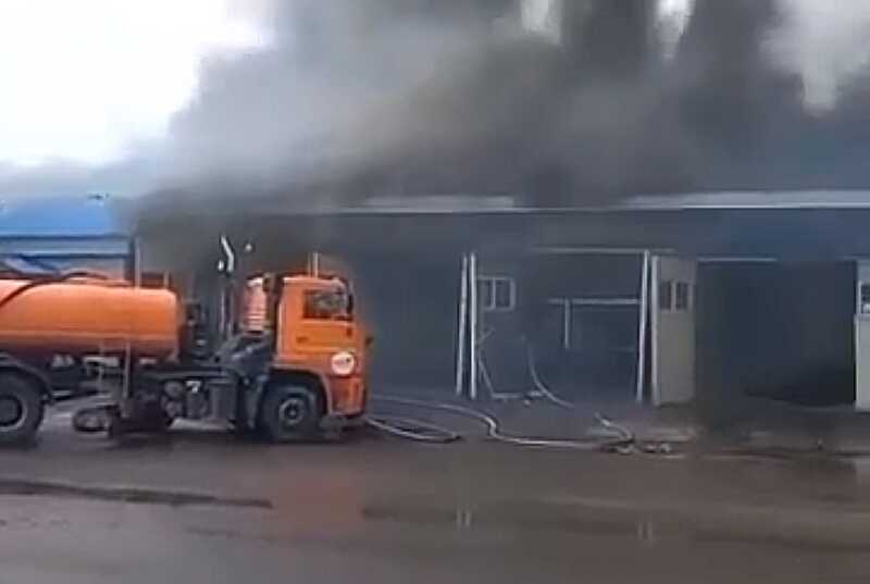 В Богородицке Тульской области сгорела пожарная часть