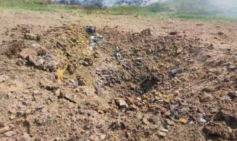 Воронку с обломками БПЛА нашёл крымский фермер возле своего хозяйства