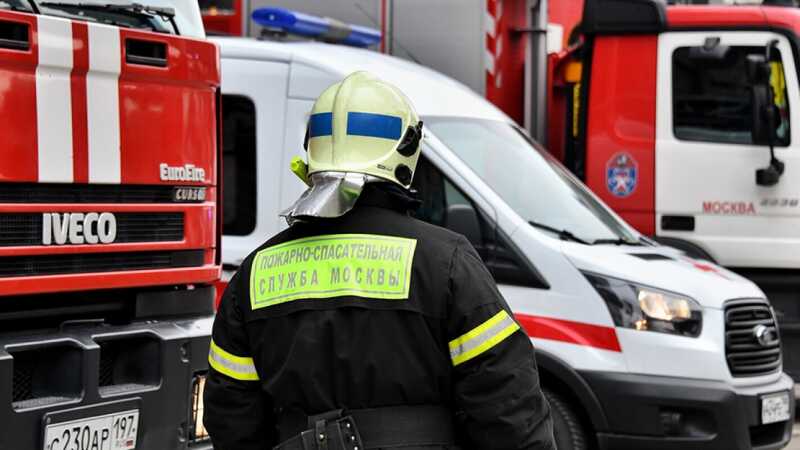 В Москве пожар в здании ФНС России