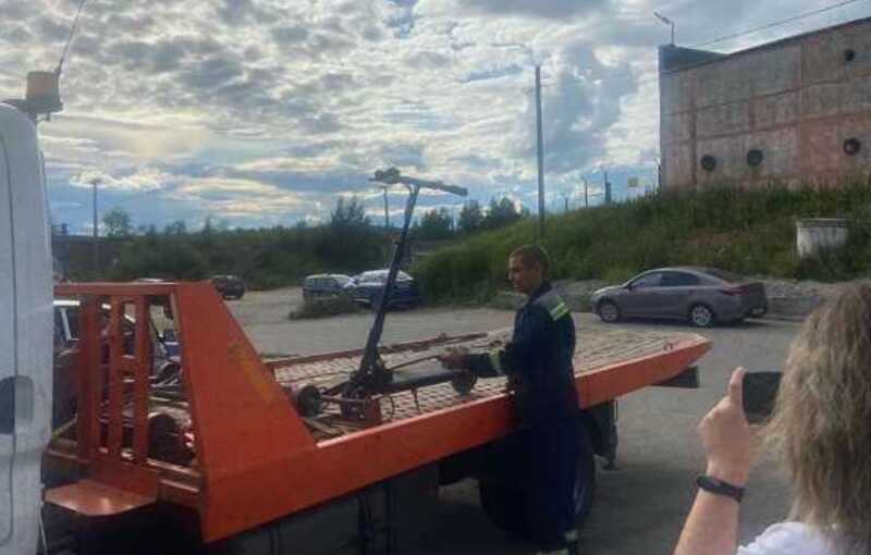 В Мурманской области электросамокат увезли на штрафстоянку