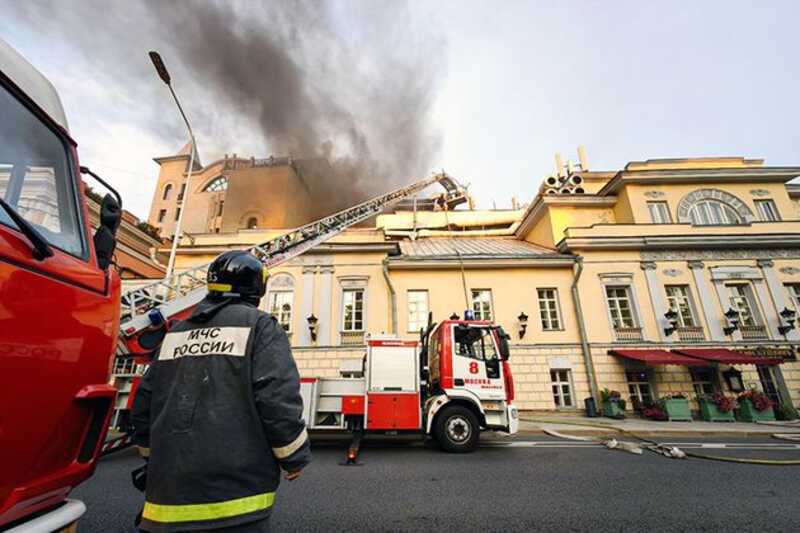 В центре Москвы произошел пожар в ресторане