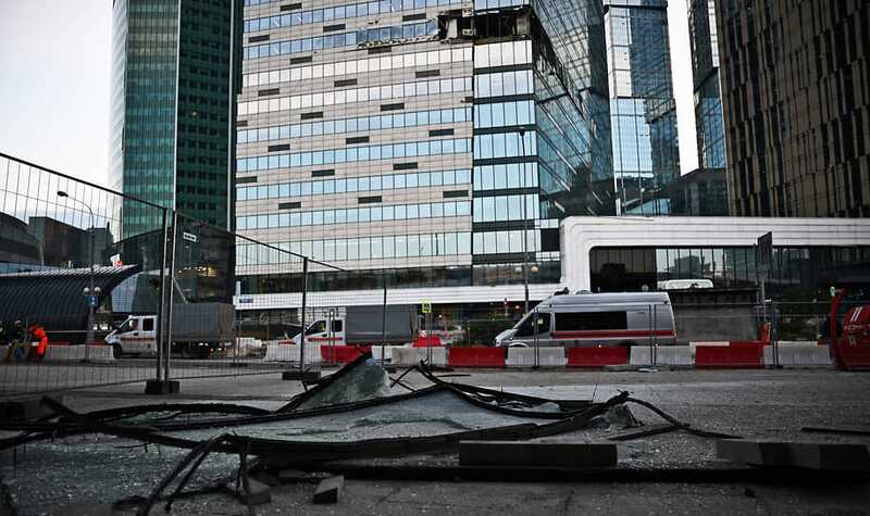 Объемы разрушений в Москве-Сити после атаки беспилотников 1000 квадратных метров