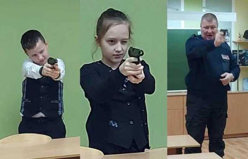 В Великом Новгороде для четвероклассников провели урок по стрельбе из пистолета Макарова