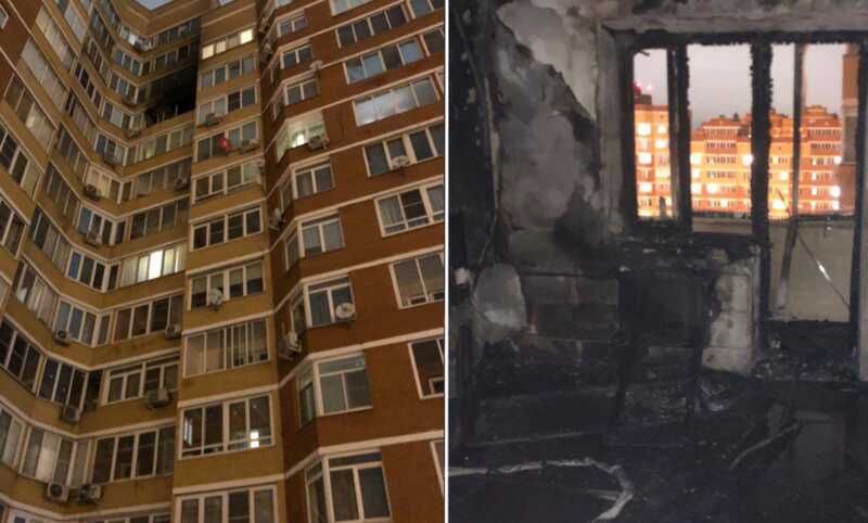 Момент падения двух людей с 11 этажа в Новой Москве попал на камеры