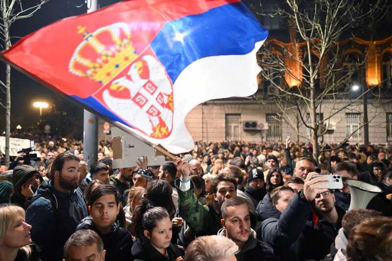 Начались задержания протестующих оппозиционеров из "Сербия против насилия"