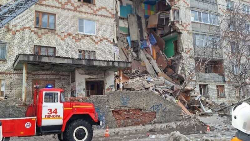 В Республике Коми обрушилась часть жилого дома