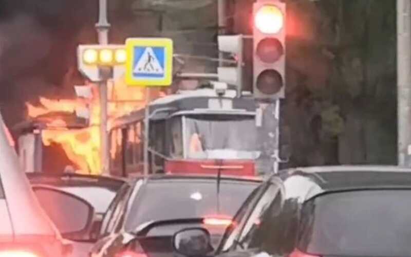 В Екатеринбурге произошел пожар в трамвае