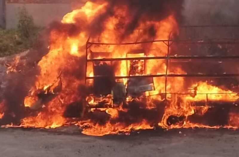 Момент взрыва газели в Белгороде попал на видео