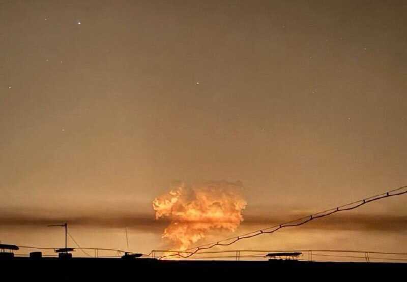 Дым от пожара на газоизмерительной станции «Суджа» виден из соседних городов