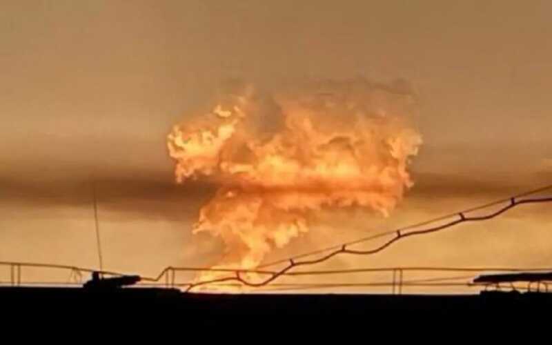 В Курской области продолжается пожар на газоизмерительной станции «Суджа»