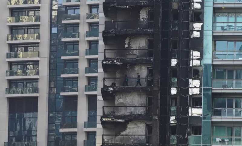 В одном из самых высоких небоскрёбов в Дубае произошёл пожар
