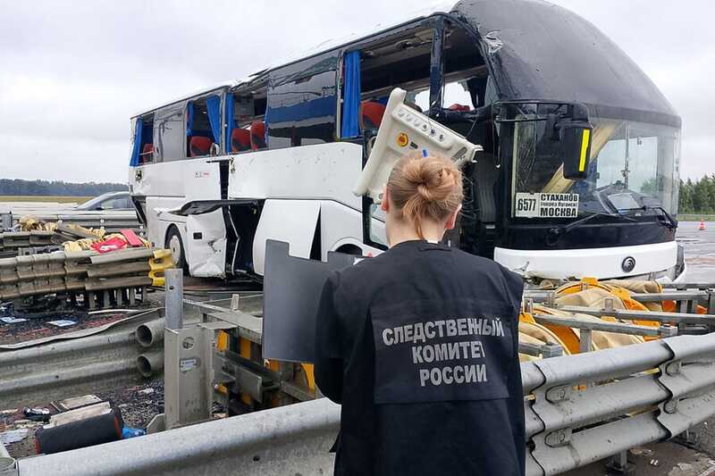 В Интернете появилось видео ДТП с автобусом в Тульской области